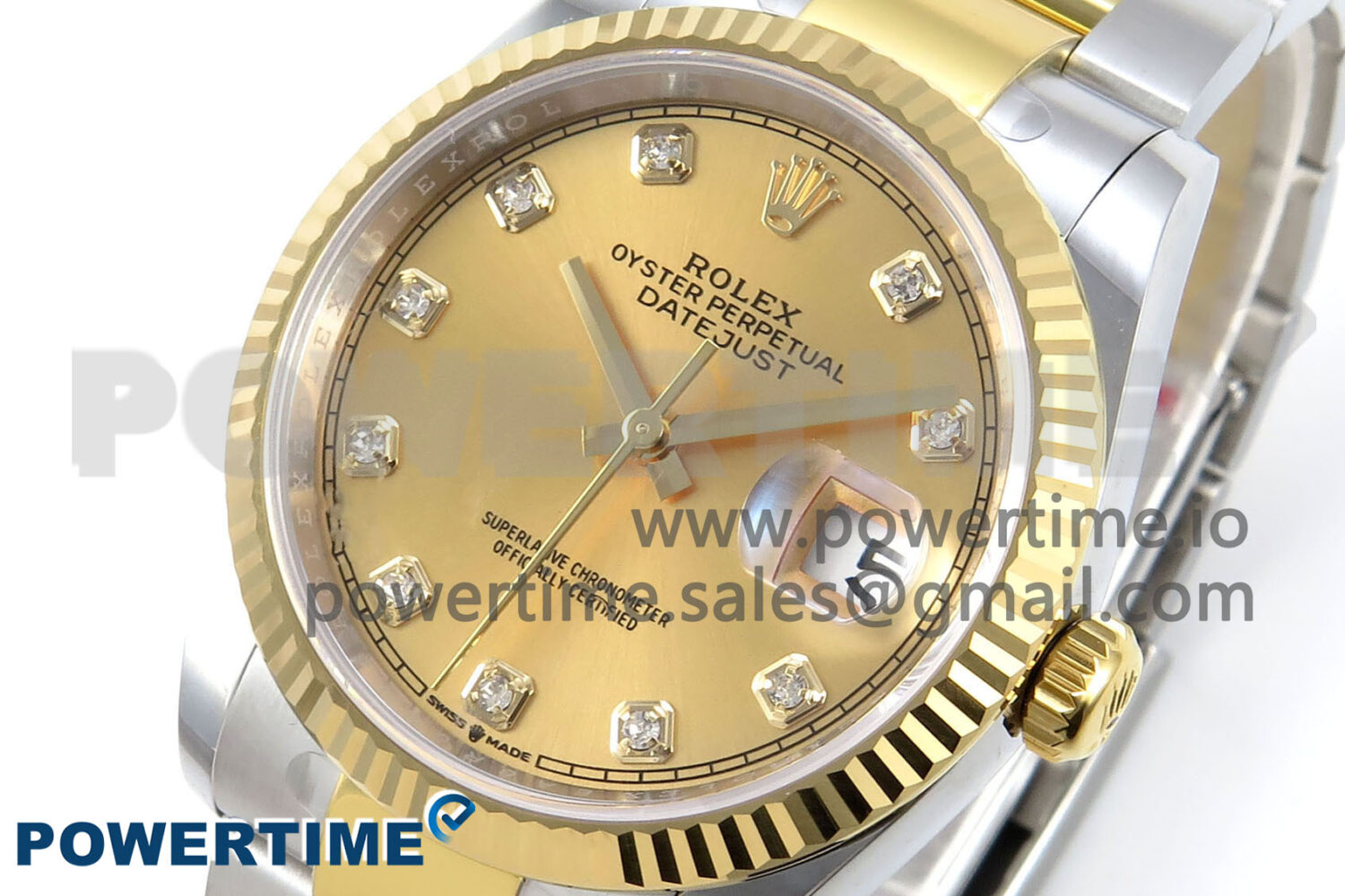 DateJust 36 126233 EWEF 1:1 Best Edition YG Diamonds Dial on SS/YG Oyster Bracelet A3235 - Image 3