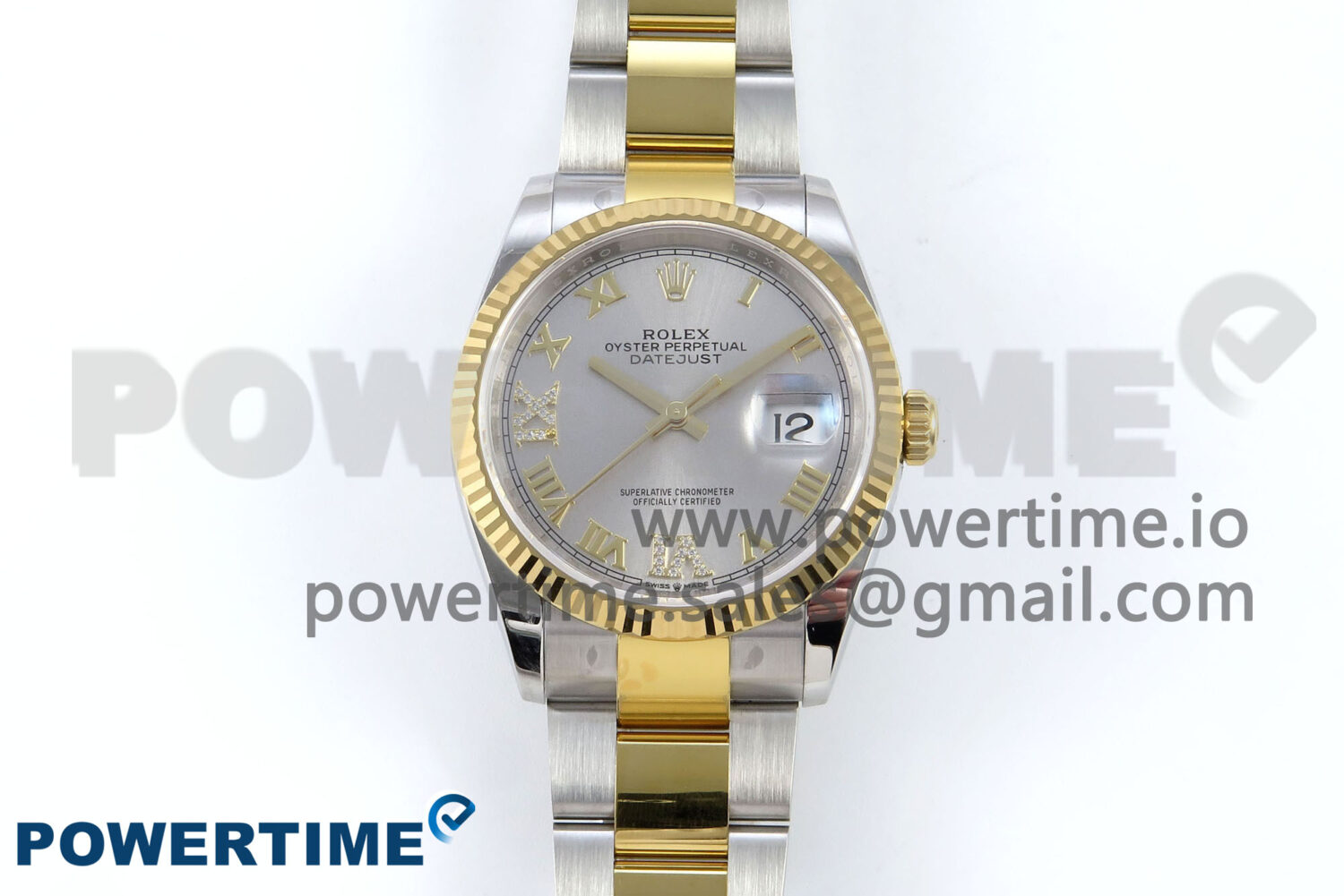 DateJust 36 126233 EWEF 1:1 Best Edition Silver Roman Diamonds Dial on SS/YG Oyster Bracelet A3235 - Image 1