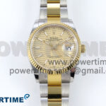 DateJust 36 126233 EWEF 1:1 Best Edition YG Textured Stick Dial on SS/YG Oyster Bracelet A3235
