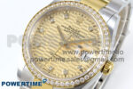 DateJust 36 126283RBR EWEF 1:1 Best Edition YG Textured Diamonds Dial on SS/YG Oyster Bracelet A3235 - Image 3