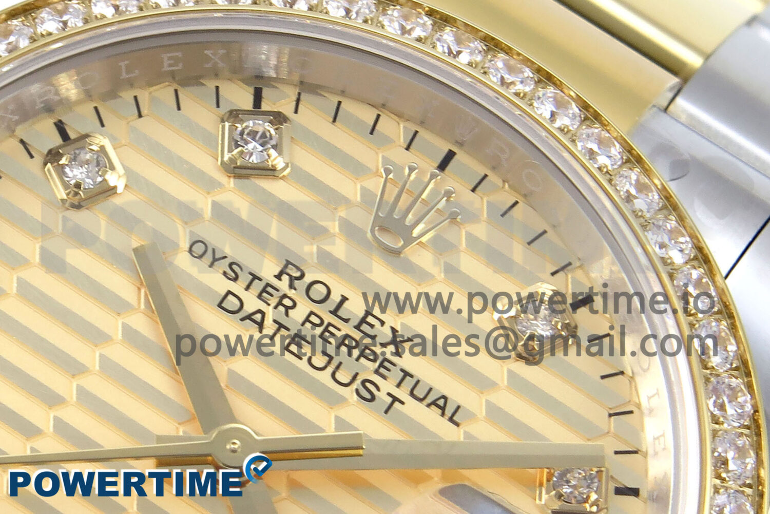 DateJust 36 126283RBR EWEF 1:1 Best Edition YG Textured Diamonds Dial on SS/YG Oyster Bracelet A3235 - Image 4