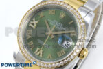 DateJust 36 126283RBR EWEF 1:1 Best Edition Green Roman Diamonds Dial on SS/YG Oyster Bracelet A3235 - Image 3