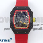 Custom Made RM67-02 Black NTPT Germany Dial on Red Nylon strap CRMA7 Clone