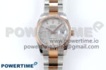 DateJust 36 126231 EWEF 1:1 Best Edition White Textured Diamonds Dial on SS/RG Oyster Bracelet A3235