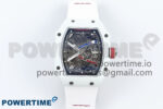 Custom Made RM67-02 White NTPT France Dial on White Nylon strap CRMA7 Clone