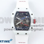 Custom Made RM67-02 White NTPT France Dial on White Nylon strap CRMA7 Clone