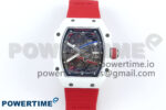 Custom Made RM67-02 White NTPT France Dial on Red Nylon strap CRMA7 Clone