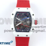 Custom Made RM67-02 White NTPT France Dial on Red Nylon strap CRMA7 Clone