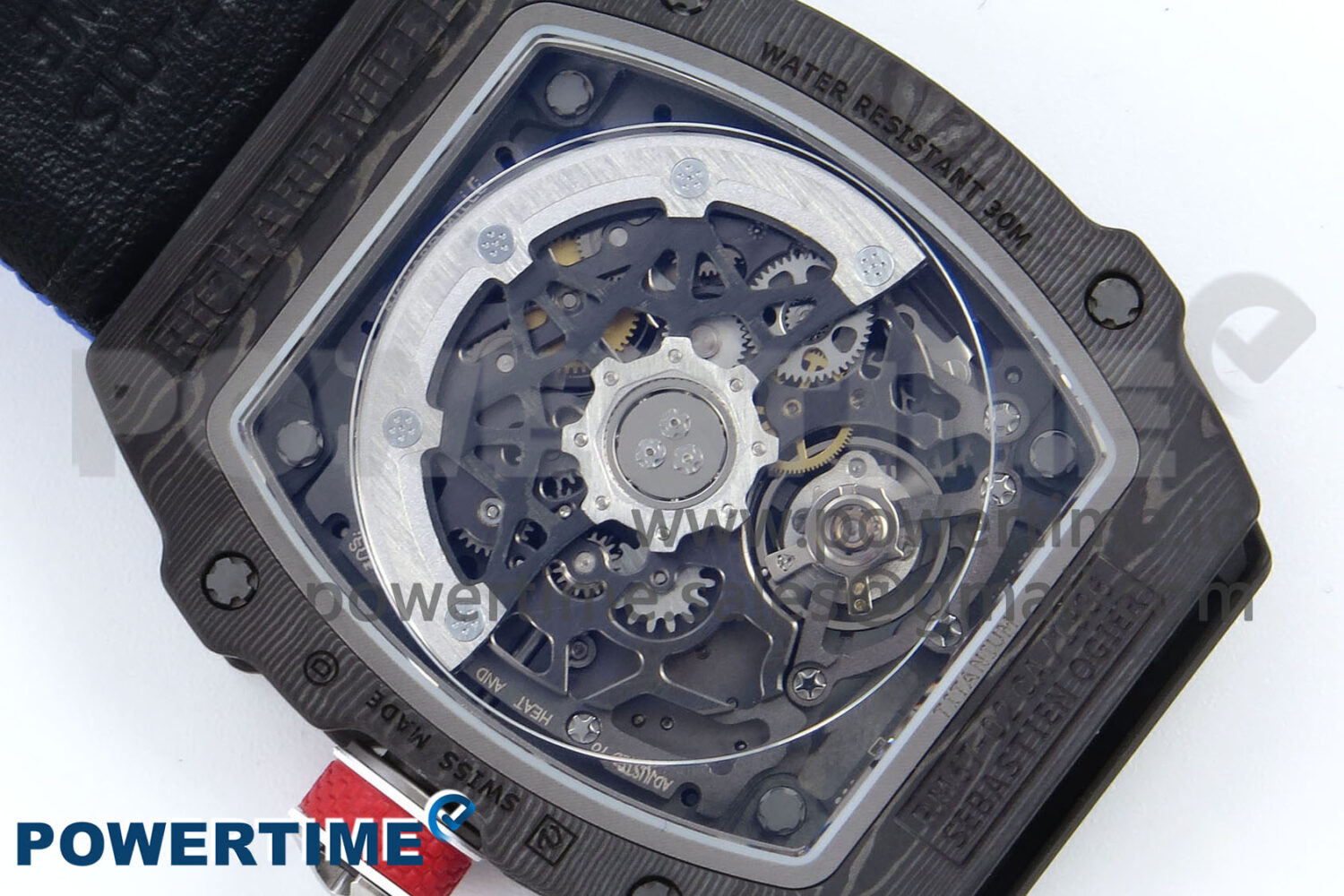 Custom Made RM67-02 Black NTPT France Dial on Blue Nylon strap CRMA7 Clone - Image 8