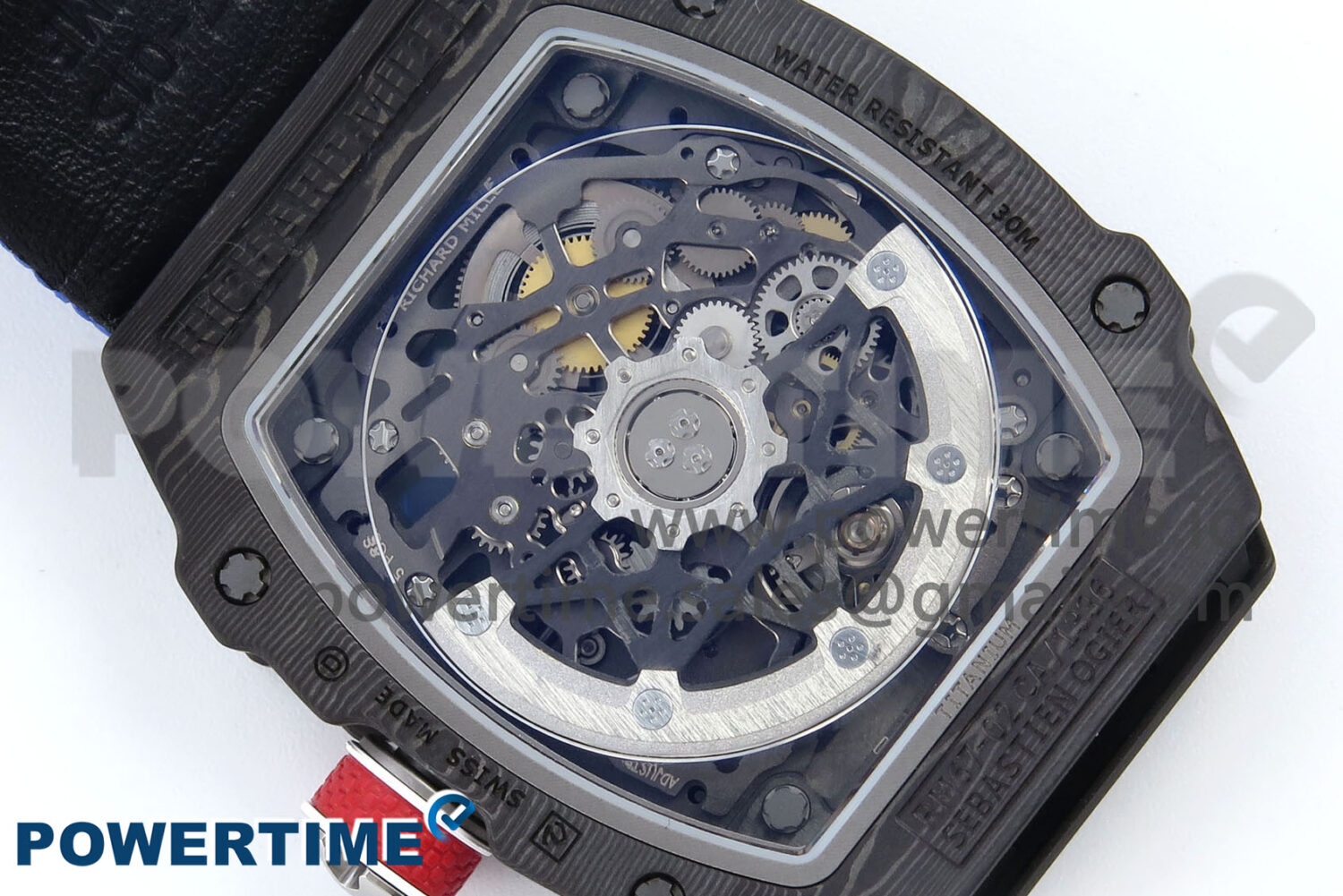 Custom Made RM67-02 Black NTPT France Dial on Blue Nylon strap CRMA7 Clone - Image 9