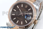 DateJust 36 126231 EWEF 1:1 Best Edition Brown Stick Dial on SS/RG Oyster Bracelet A3235 - Image 3