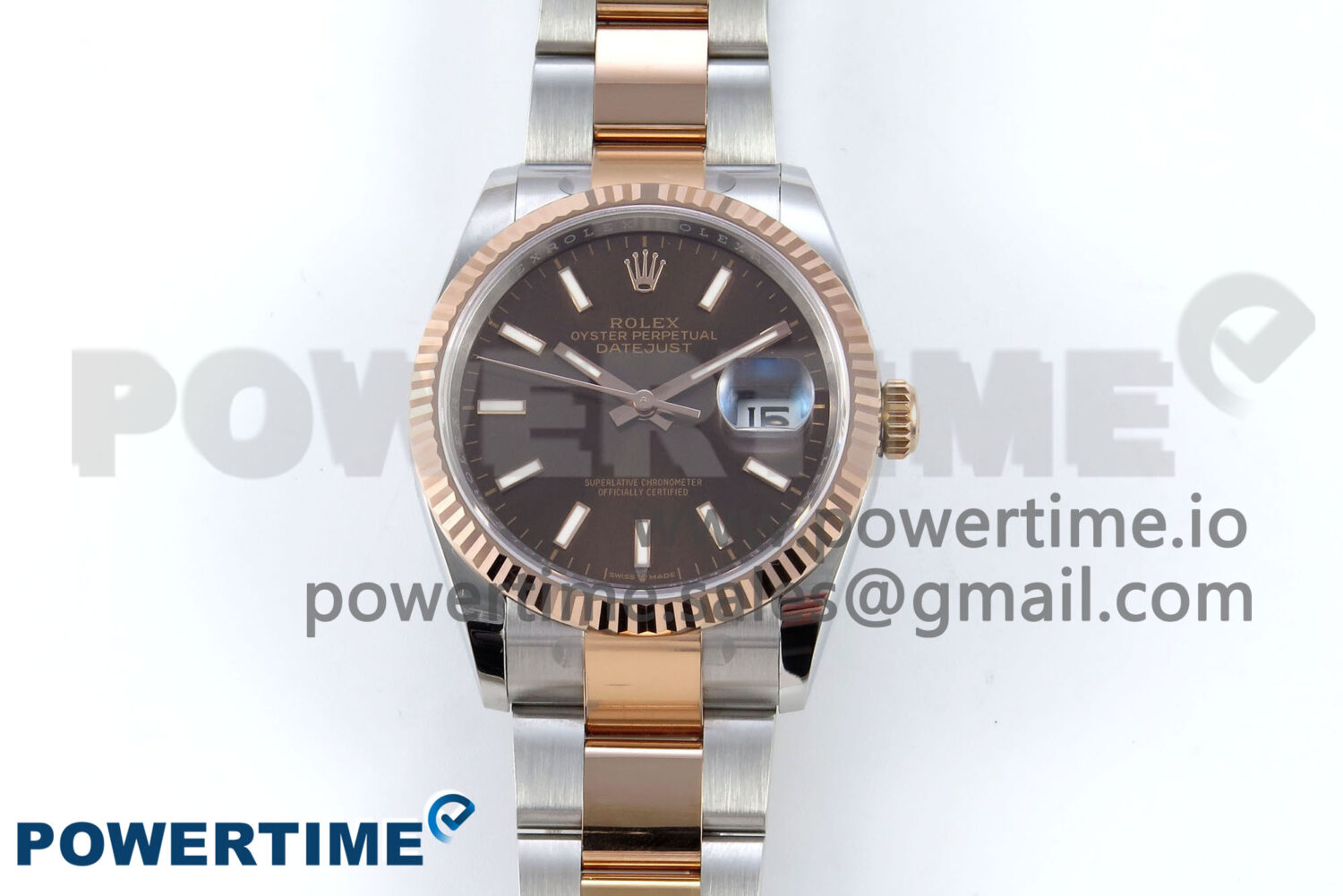 DateJust 36 126231 EWEF 1:1 Best Edition Brown Stick Dial on SS/RG Oyster Bracelet A3235 - Image 1
