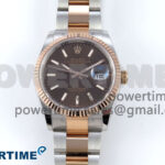 DateJust 36 126231 EWEF 1:1 Best Edition Brown Stick Dial on SS/RG Oyster Bracelet A3235