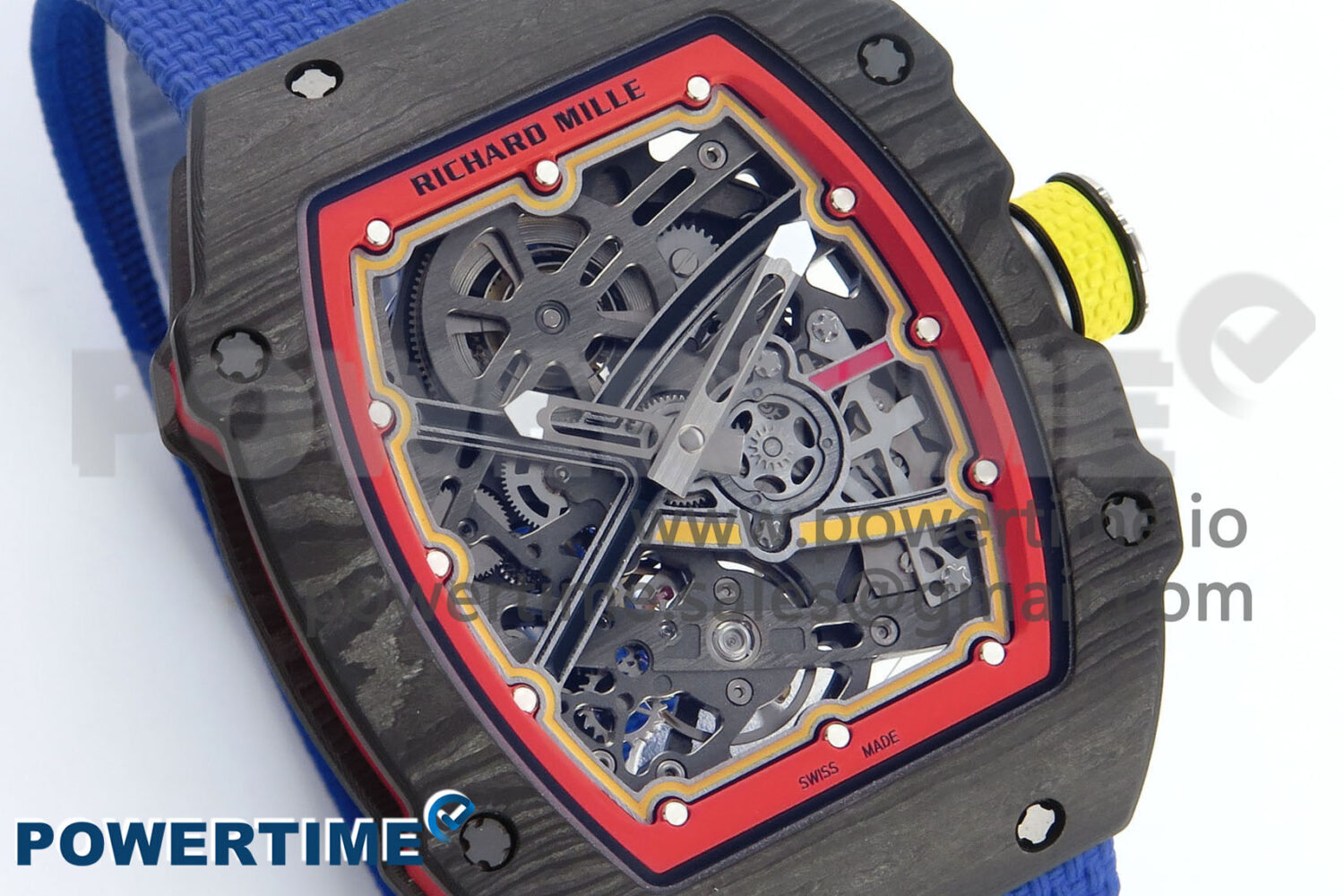 Custom Made RM67-02 Black NTPT Germany Dial on Blue Nylon strap CRMA7 Clone - Image 2