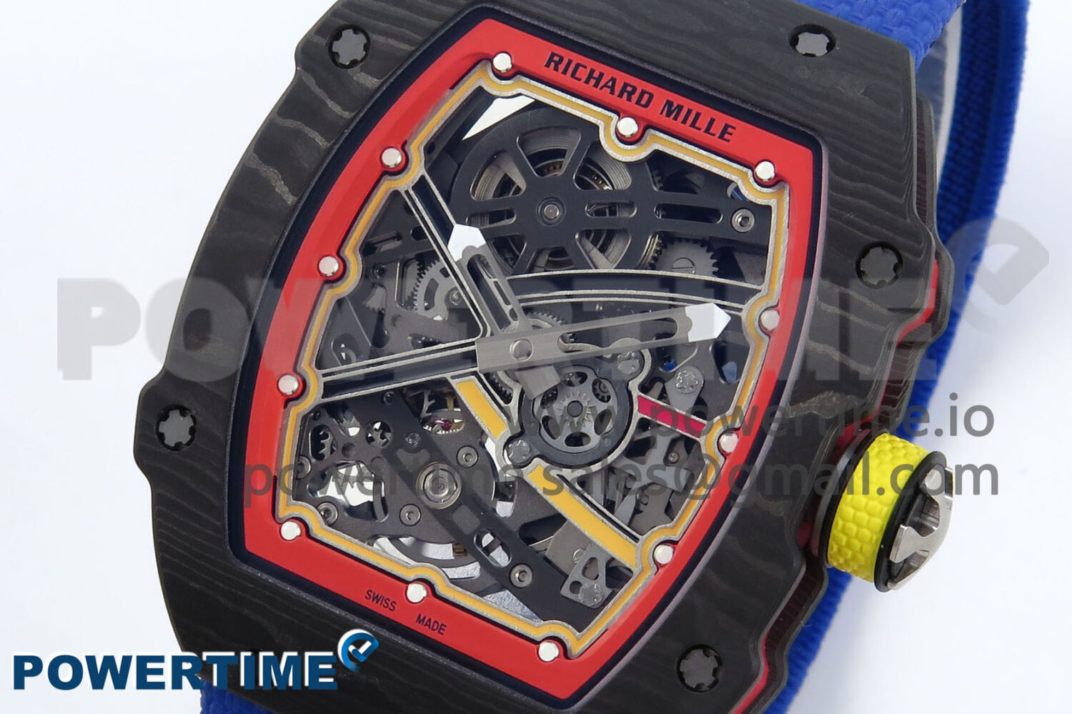 Custom Made RM67-02 Black NTPT Germany Dial on Blue Nylon strap CRMA7 Clone - Image 3