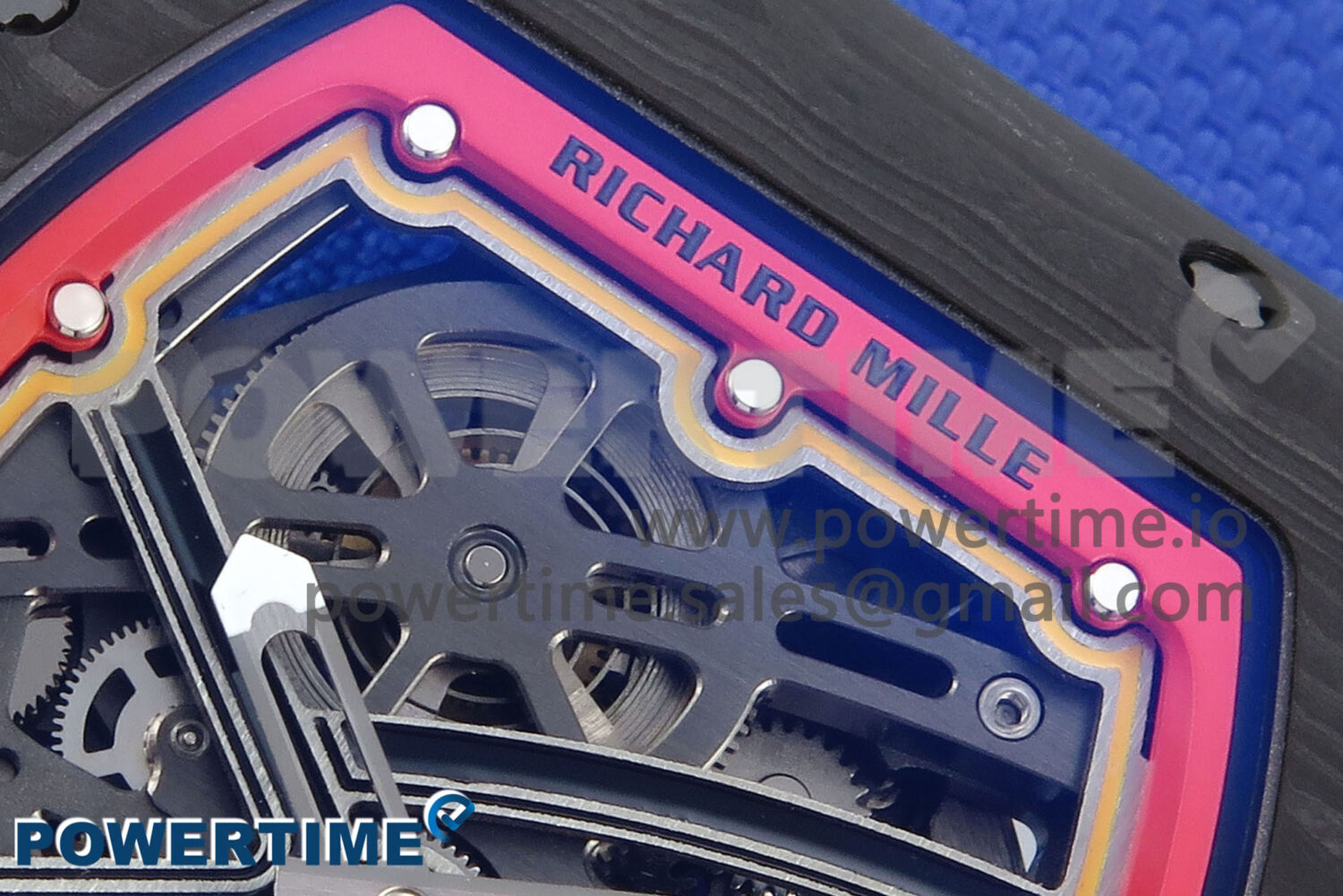 Custom Made RM67-02 Black NTPT Germany Dial on Blue Nylon strap CRMA7 Clone - Image 4