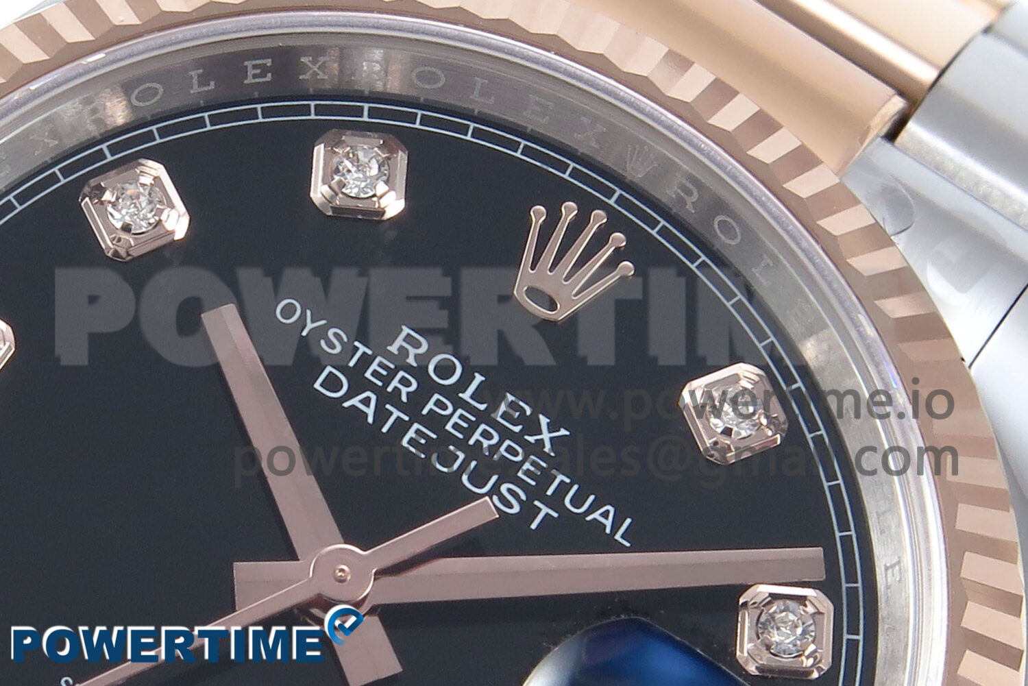 DateJust 36 126231 EWEF 1:1 Best Edition Black Diamonds Dial on SS/RG Oyster Bracelet A3235 - Image 4