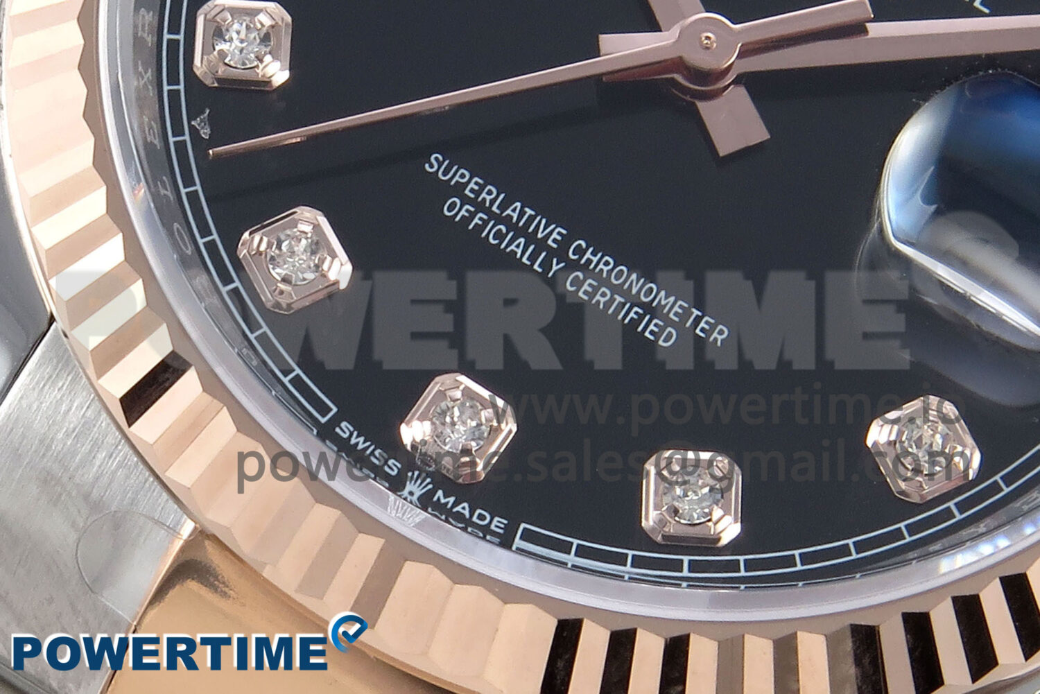 DateJust 36 126231 EWEF 1:1 Best Edition Black Diamonds Dial on SS/RG Oyster Bracelet A3235 - Image 5