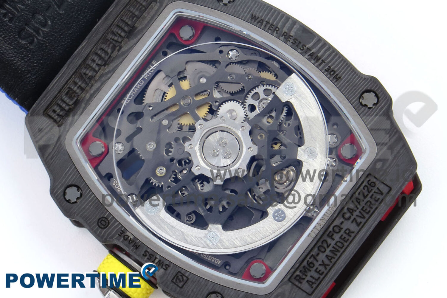 Custom Made RM67-02 Black NTPT Germany Dial on Blue Nylon strap CRMA7 Clone - Image 7