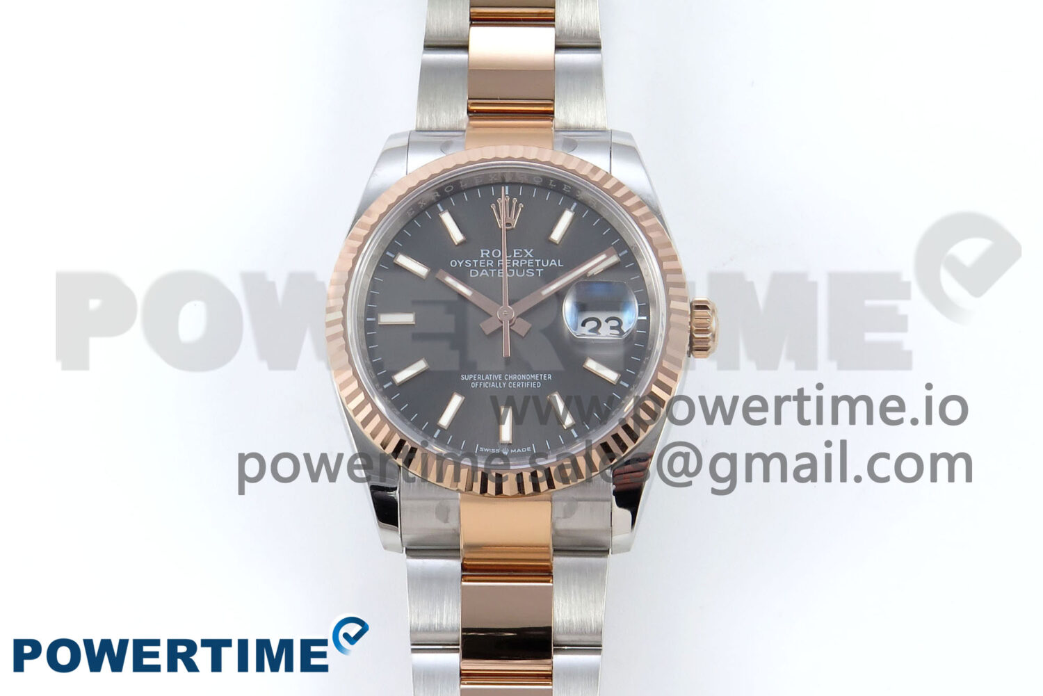 DateJust 36 126231 EWEF 1:1 Best Edition Gray Stick Dial on SS/RG Oyster Bracelet A3235 - Image 1