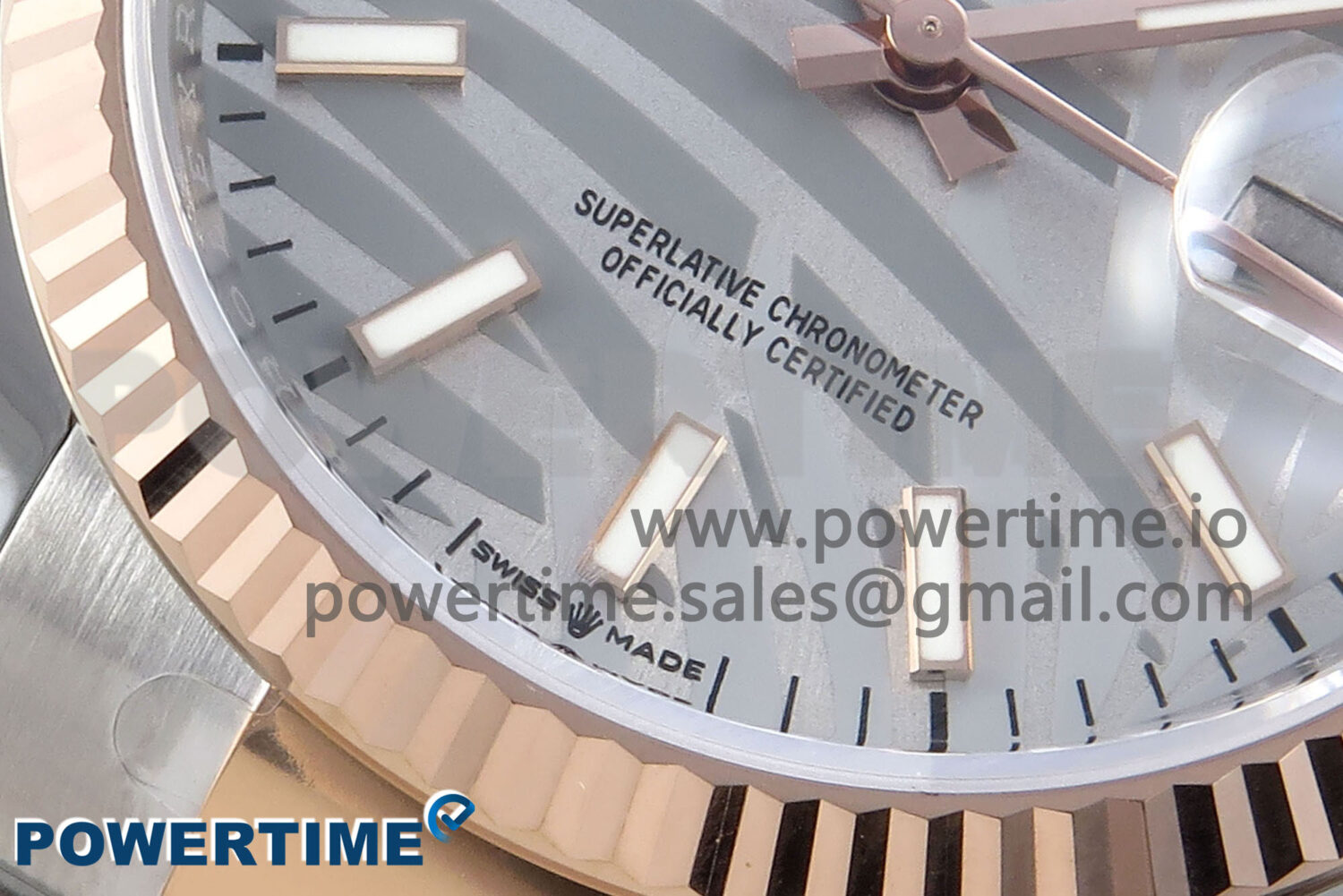 DateJust 36 126231 EWEF 1:1 Best Edition Silver Leaf Stick Dial on SS/RG Oyster Bracelet A3235 - Image 5