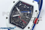 Custom Made RM67-02 White NTPT France Dial on Blue Nylon strap CRMA7 Clone - Image 3