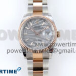 DateJust 36 126231 EWEF 1:1 Best Edition Silver Leaf Stick Dial on SS/RG Oyster Bracelet A3235