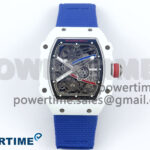 Custom Made RM67-02 White NTPT France Dial on Blue Nylon strap CRMA7 Clone