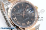DateJust 36 126231 EWEF 1:1 Best Edition Gray Roman Diamonds Dial on SS/RG Oyster Bracelet A3235 - Image 2