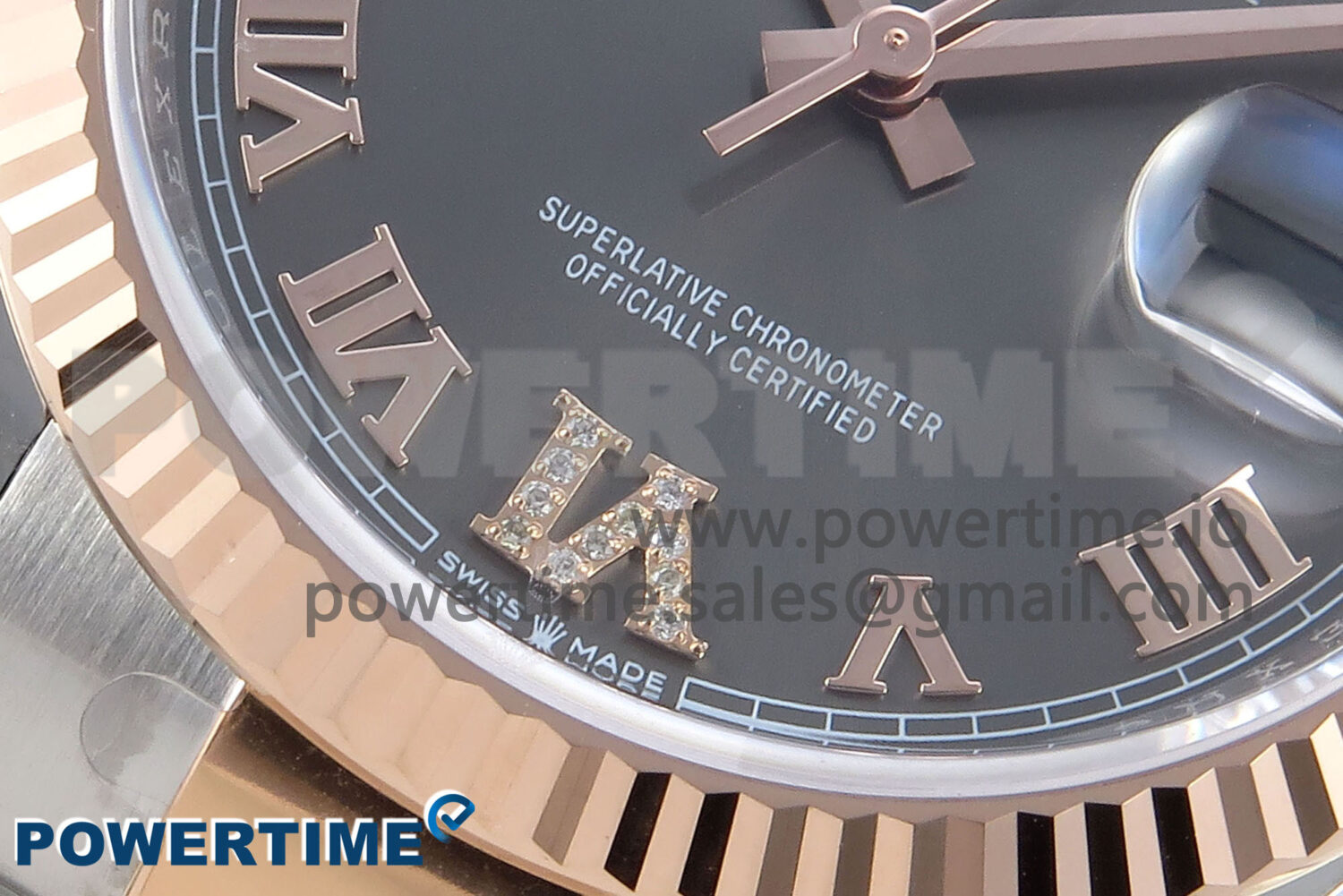 DateJust 36 126231 EWEF 1:1 Best Edition Gray Roman Diamonds Dial on SS/RG Oyster Bracelet A3235 - Image 5