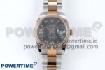 DateJust 36 126231 EWEF 1:1 Best Edition Gray Roman Diamonds Dial on SS/RG Oyster Bracelet A3235