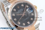 DateJust 36 126231 EWEF 1:1 Best Edition Gray Textured Diamonds Dial on SS/RG Oyster Bracelet A3235 - Image 2