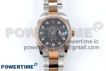 DateJust 36 126231 EWEF 1:1 Best Edition Gray Textured Diamonds Dial on SS/RG Oyster Bracelet A3235