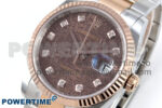 DateJust 36 126231 EWEF 1:1 Best Edition Brown Pattern Diamonds Dial on SS/RG Oyster Bracelet A3235 - Image 3