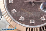 DateJust 36 126231 EWEF 1:1 Best Edition Brown Pattern Diamonds Dial on SS/RG Oyster Bracelet A3235 - Image 5