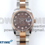 DateJust 36 126231 EWEF 1:1 Best Edition Brown Pattern Diamonds Dial on SS/RG Oyster Bracelet A3235