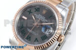 DateJust 36 126231 EWEF 1:1 Best Edition Gray Dial Green Roman Marker on SS/RG Oyster Bracelet A3235 - Image 3