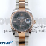 DateJust 36 126231 EWEF 1:1 Best Edition Gray Dial Green Roman Marker on SS/RG Oyster Bracelet A3235