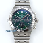 Chronomat B01 42mm SS TF 1:1 Best Edition Green/Black Dial on SS Bracelet A7750 V2