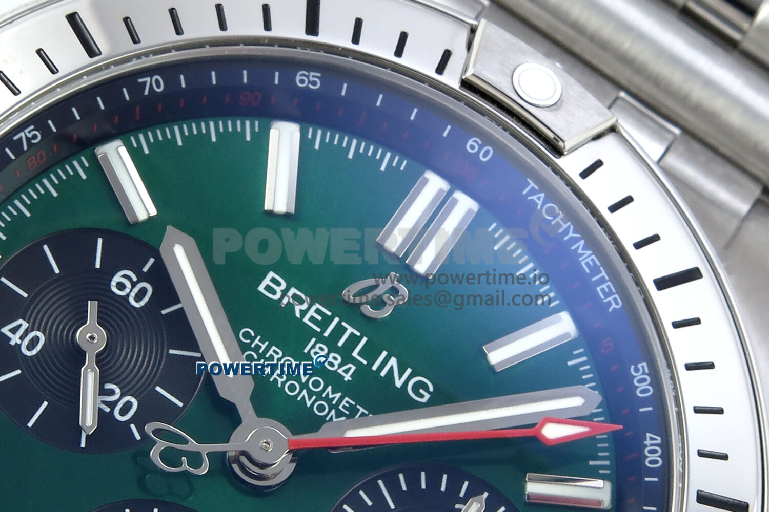 Chronomat B01 42mm SS TF 1:1 Best Edition Green/Black Dial on SS Bracelet A7750 V2 - Image 4