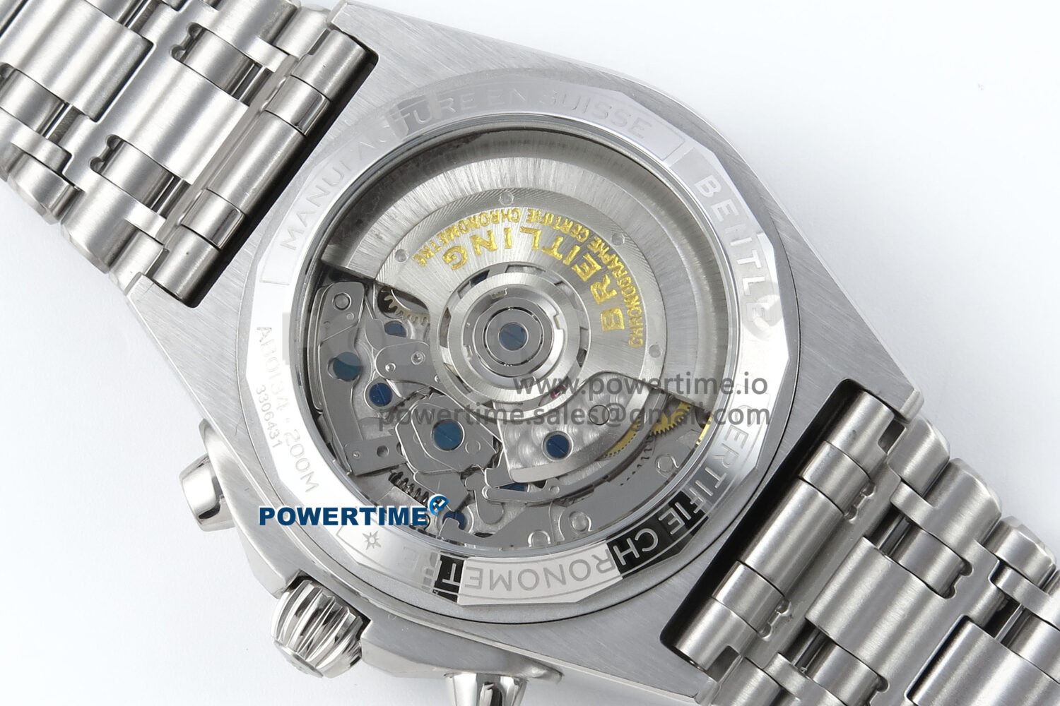 Chronomat B01 42mm SS TF 1:1 Best Edition Black/Silver Dial on SS Bracelet A7750 V2 - Image 8