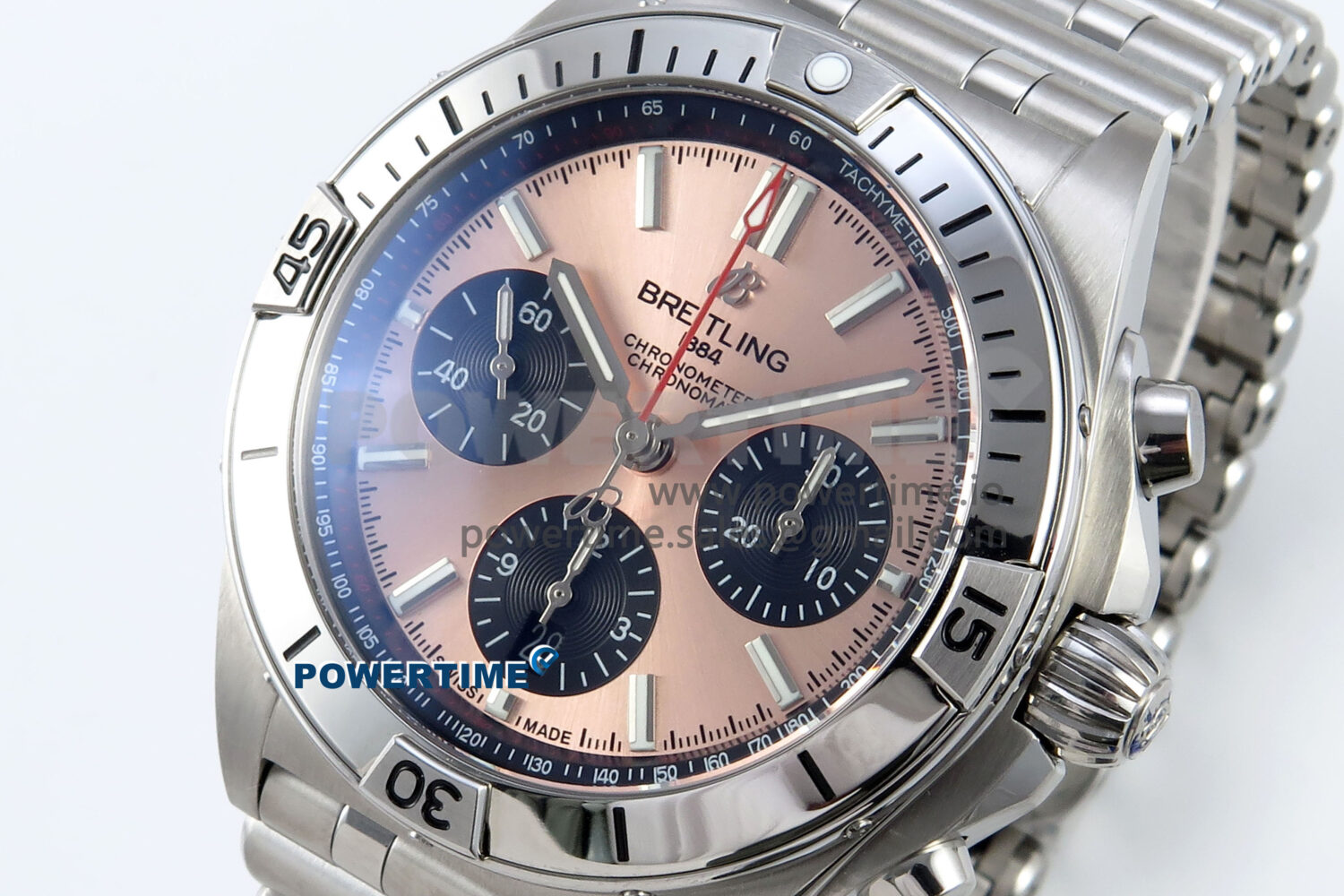 Chronomat B01 42mm SS TF 1:1 Best Edition RG/Black Dial on SS Bracelet A7750 V2 - Image 3
