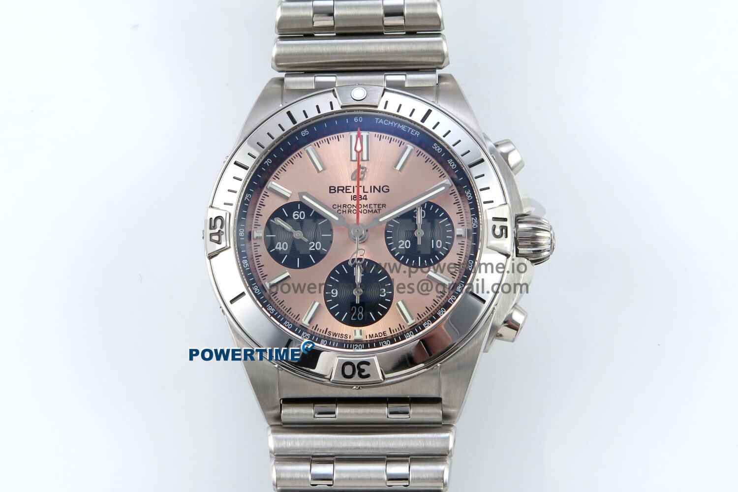 Chronomat B01 42mm SS TF 1:1 Best Edition RG/Black Dial on SS Bracelet A7750 V2 - Image 1