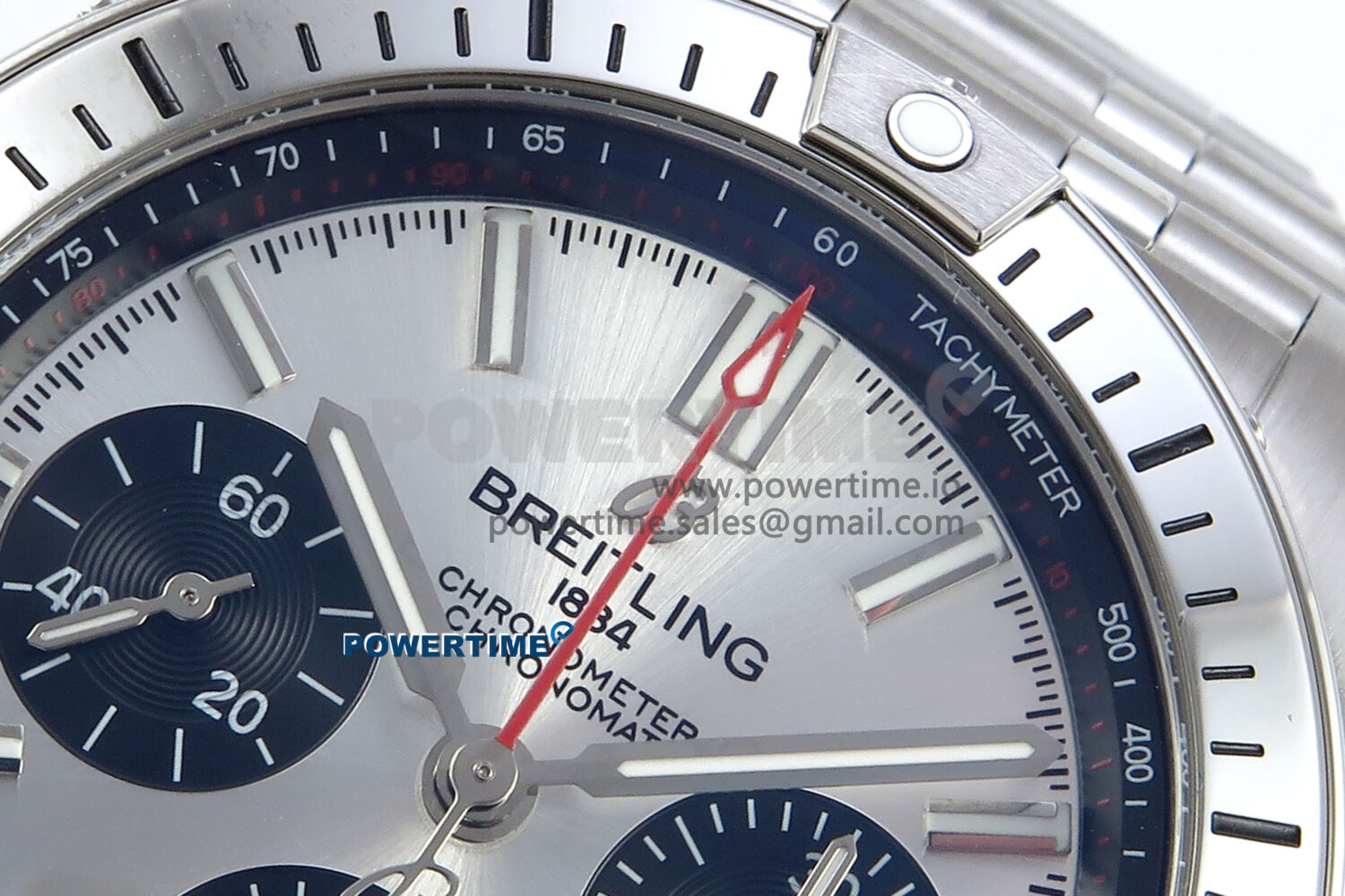 Chronomat B01 42mm SS TF 1:1 Best Edition Silver/Black Dial on SS Bracelet A7750 V2 - Image 4