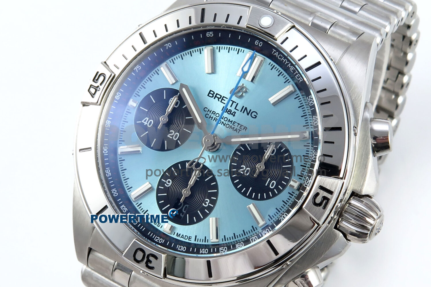 Chronomat B01 42mm SS TF 1:1 Best Edition Blue/Black Dial on SS Bracelet A7750 V2 - Image 3
