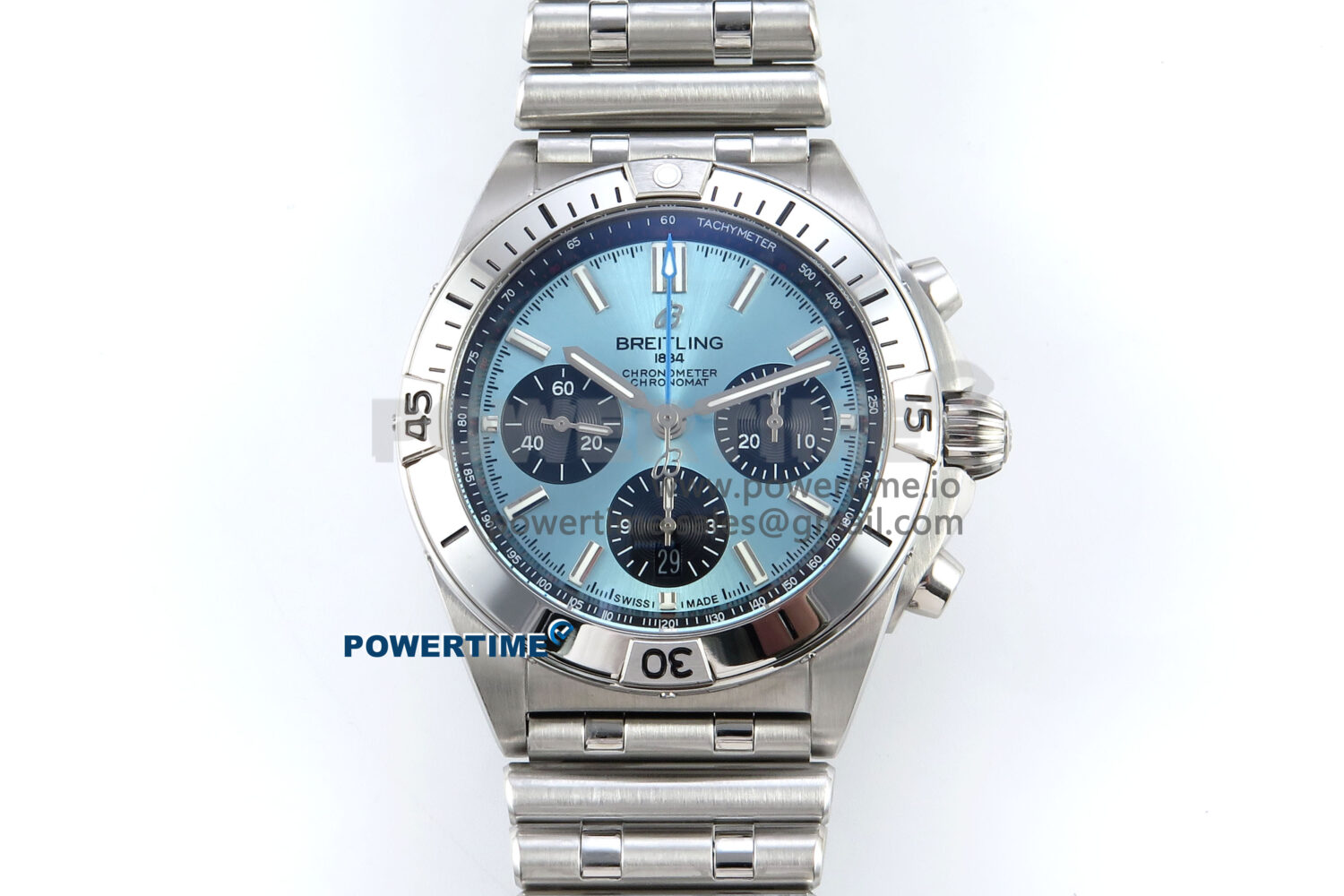 Chronomat B01 42mm SS TF 1:1 Best Edition Blue/Black Dial on SS Bracelet A7750 V2 - Image 1