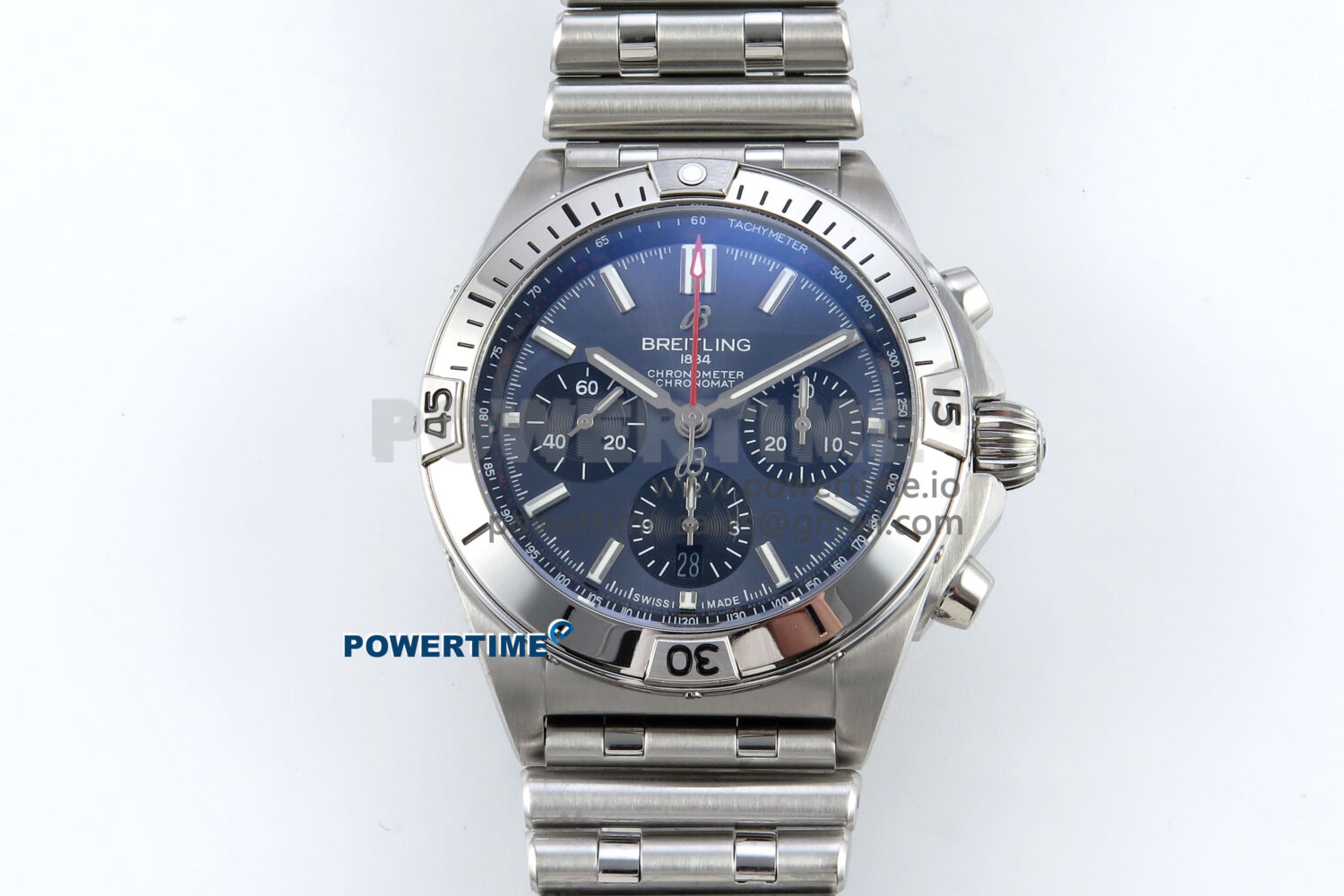 Chronomat B01 42mm SS TF 1:1 Best Edition Blue Dial on SS Bracelet A7750 V2 - Image 1