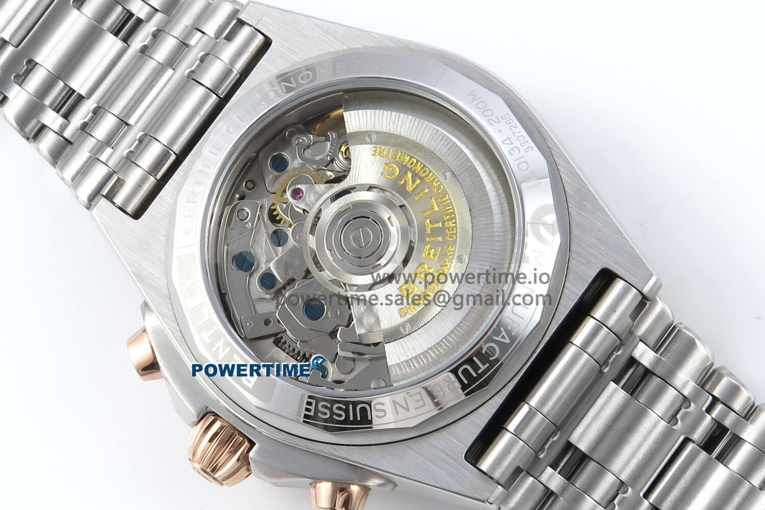 Chronomat B01 44mm SS/RG TF 1:1 Best Edition Silver Dial on SS Bracelet A7750 - Image 10