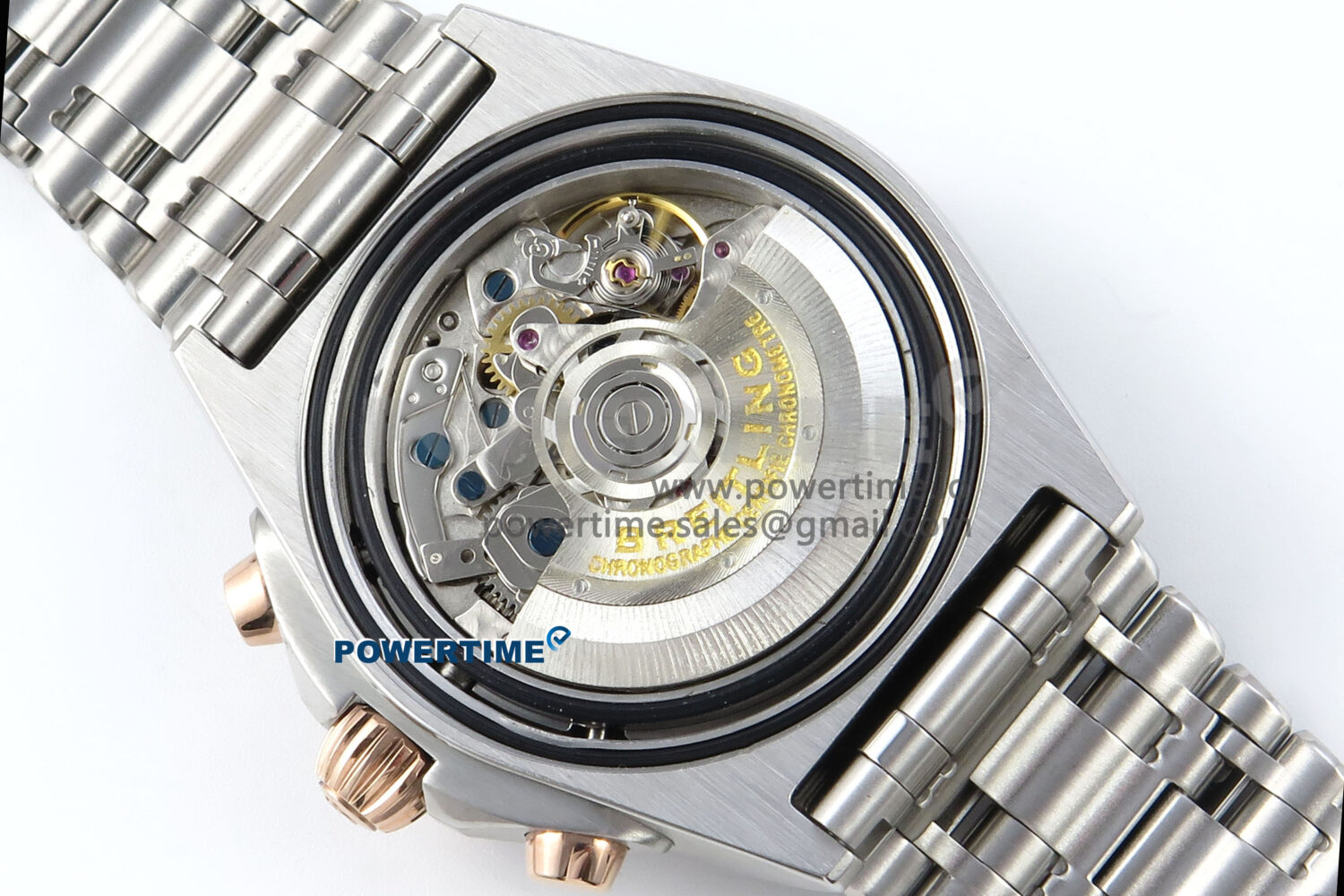 Chronomat B01 44mm SS/RG TF 1:1 Best Edition Silver Dial on SS Bracelet A7750 - Image 9