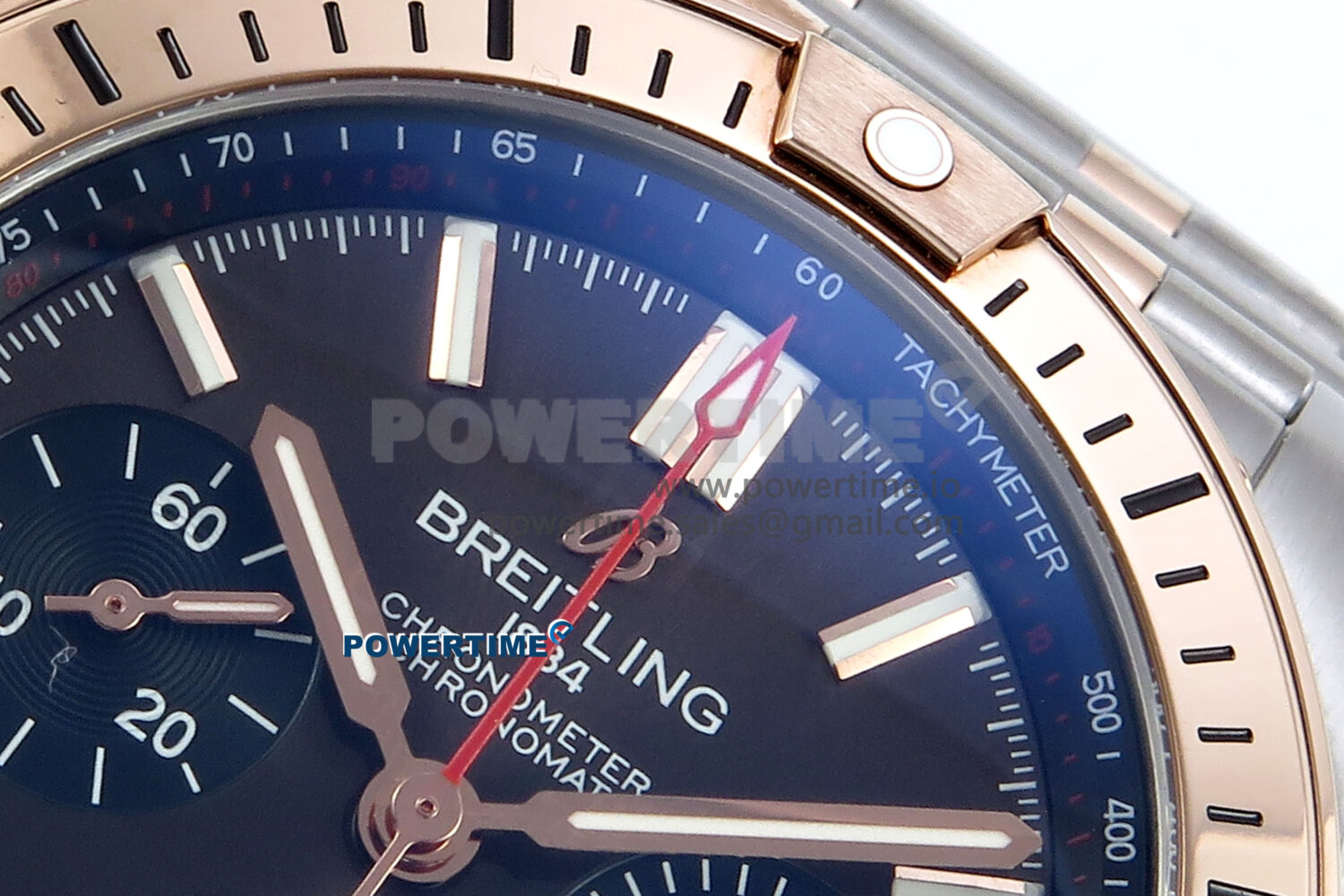 Chronomat B01 44mm SS/RG TF 1:1 Best Edition Brown Dial RG Bezel on SS/RG Bracelet A7750 - Image 4